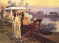 Cleopatra en las Terrazas de Philae, por Frederick Arthur Bridgman (1896)